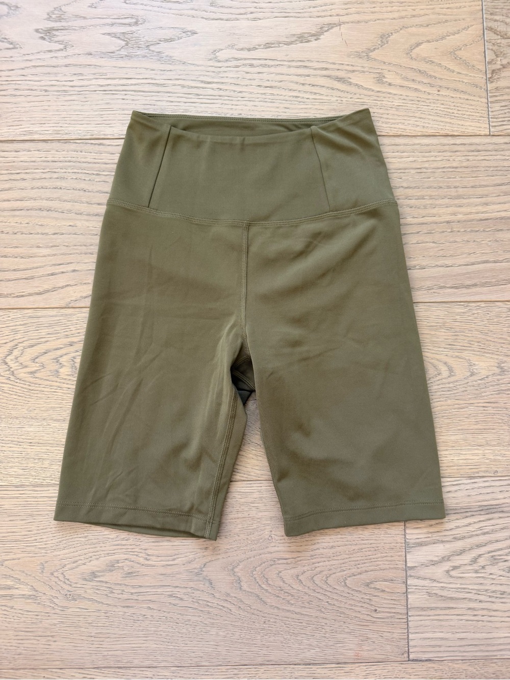 girlfriend collective Olive Green High-Rise Bike Shorts